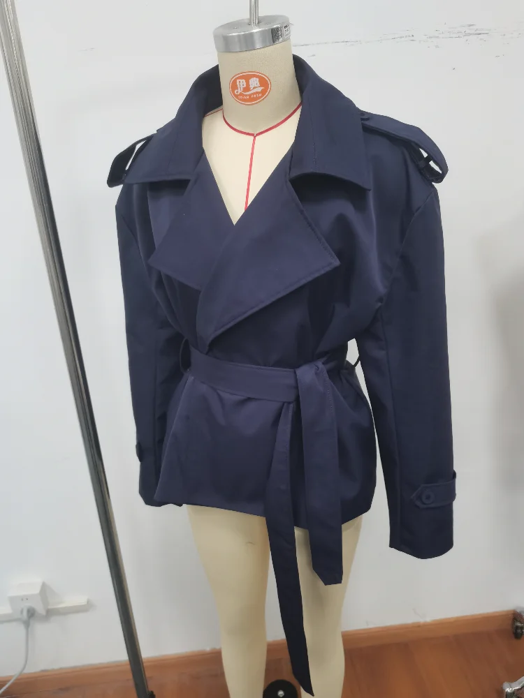Women’s Short Trench Coat Single Breasted Lapel Collar Belted Waist Long Sleeve Jacket Casual Daily Commute Office Fashion Coat 6 Women's Short Trench Coat Single Breasted Lapel Collar Belted Waist Long Sleeve Jacket Casual Daily Commute Office Fashion Coat 6