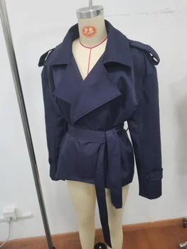 Women's Short Trench Coat Single Breasted Lapel Collar Belted Waist Long Sleeve Jacket Casual Daily Commute Office Fashion Coat 6 Women's Short Trench Coat Single Breasted Lapel Collar Belted Waist Long Sleeve Jacket Casual Daily Commute Office Fashion Coat 6