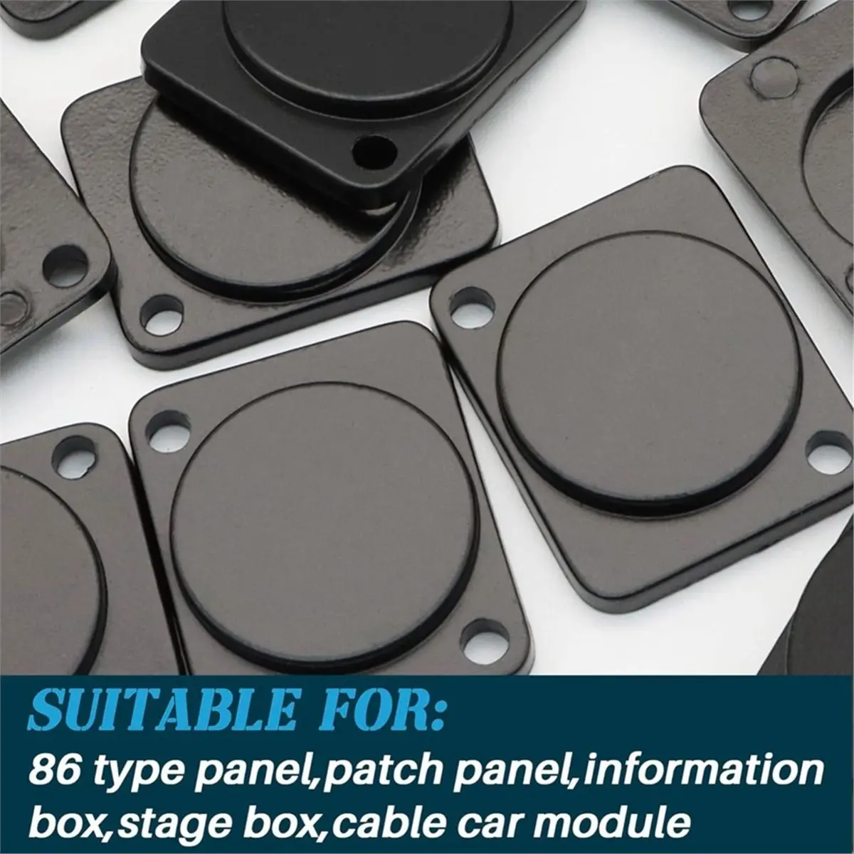 618 Mega Sale 12 Pack Panel-Mount Blank Plate Rack Mount Plate for Chassis Connectors and XLR Connectors