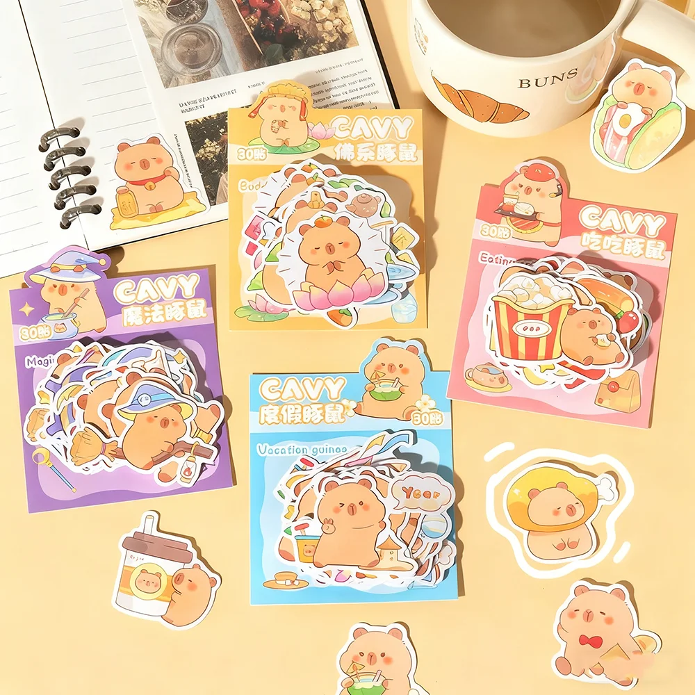 Diy Capybara Sticker Capybara Sticker Pack For Bookkeeping Scrapbooking Water Cup