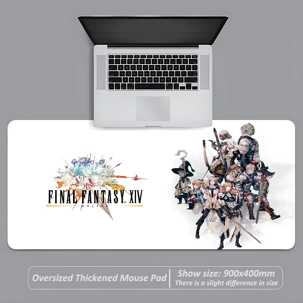 F-Final FantasyES XIV Cool Mousepad Large Anti-Slip Mouse Pad Stitched Edges Mat Durable Desk Laptop Gaming​ Keyboard Pad XXL