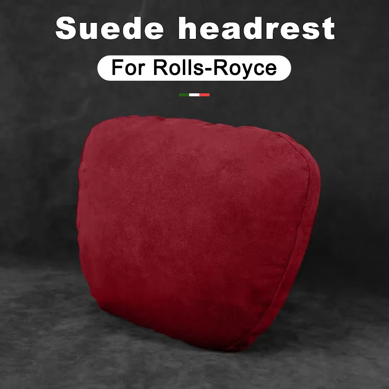 

For Rolls-Royce Ghost Phantom Spectre Suede Car Neck Rest Pillow - Auto Seat Neck Support Interior Accessories