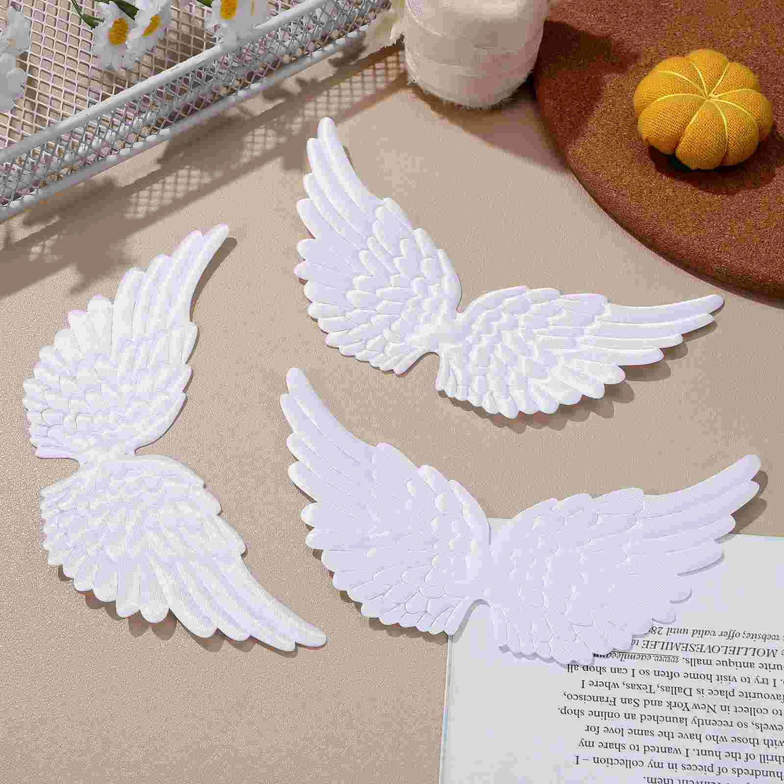 12 PCS Accessories Baby Green Ornaments Shower Decorations Craft Angel Wings DIY