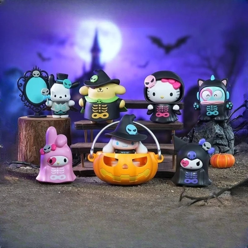 

Sanrio Hello Kitty Halloween Trick-or-Treat Night Blind Box Cute Mini Desk Figurine Collectible Halloween Birthday Gift