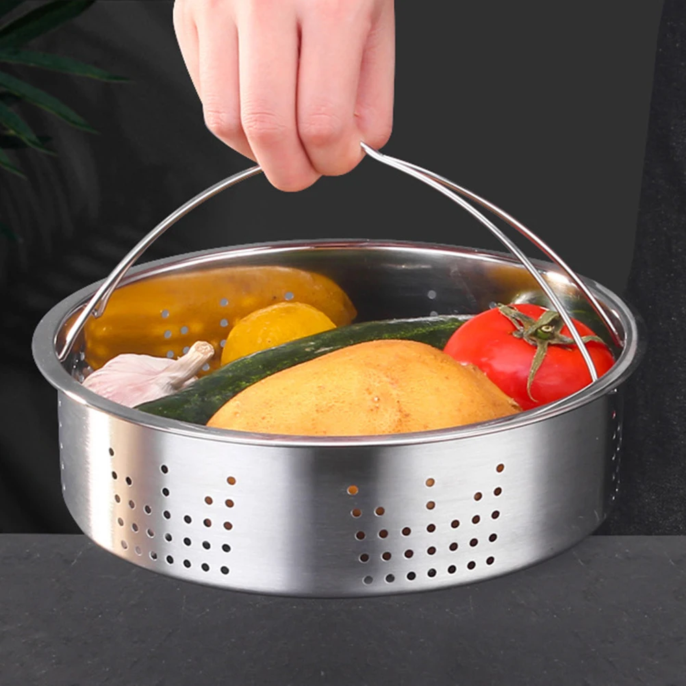 

Stainless Steel Basket Food Pot Vegetable Dumpling Bun Rack Cooking Tool Kitchen Cooking Steaming Pot Accessories