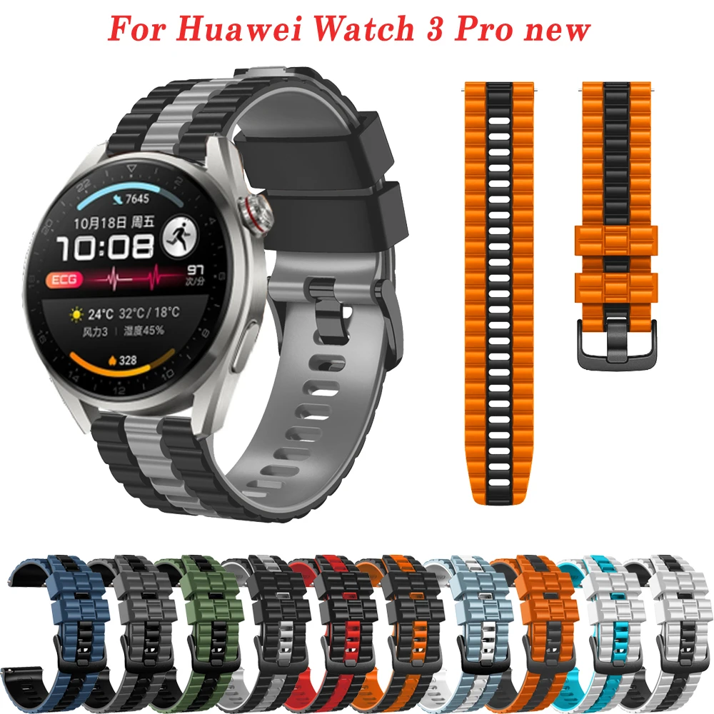 Ремешок силиконовый для смарт-часов Huawei Watch 4 Pro GT 2 GT3 2, браслет для наручных часов Huawei Watch 4 Pro 46 мм, 22 мм