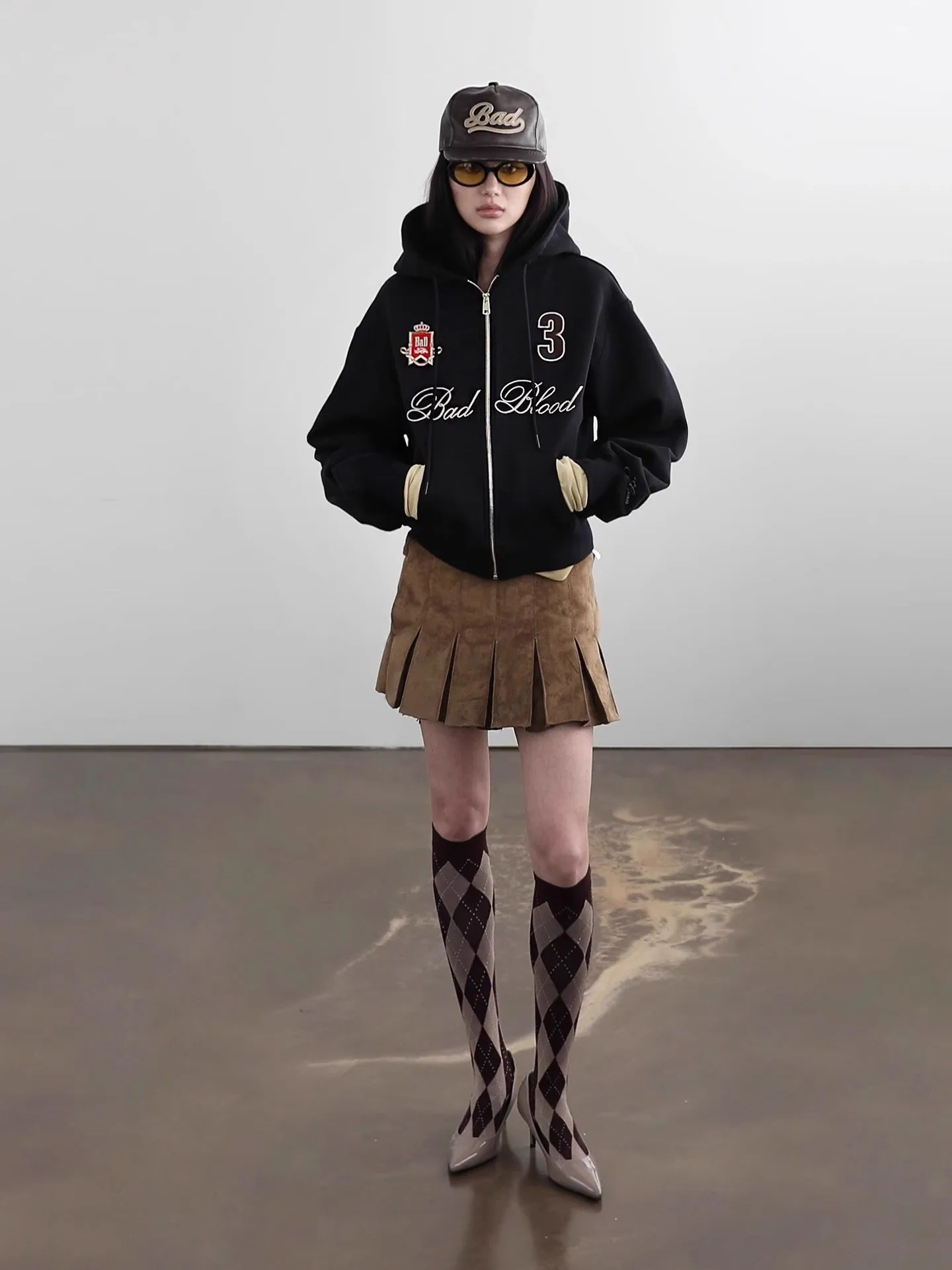 

Badblood bcac, короткая толстовка с капюшоном для американских пикантных девушек, женская повседневная спортивная куртка с капюшоном, топ