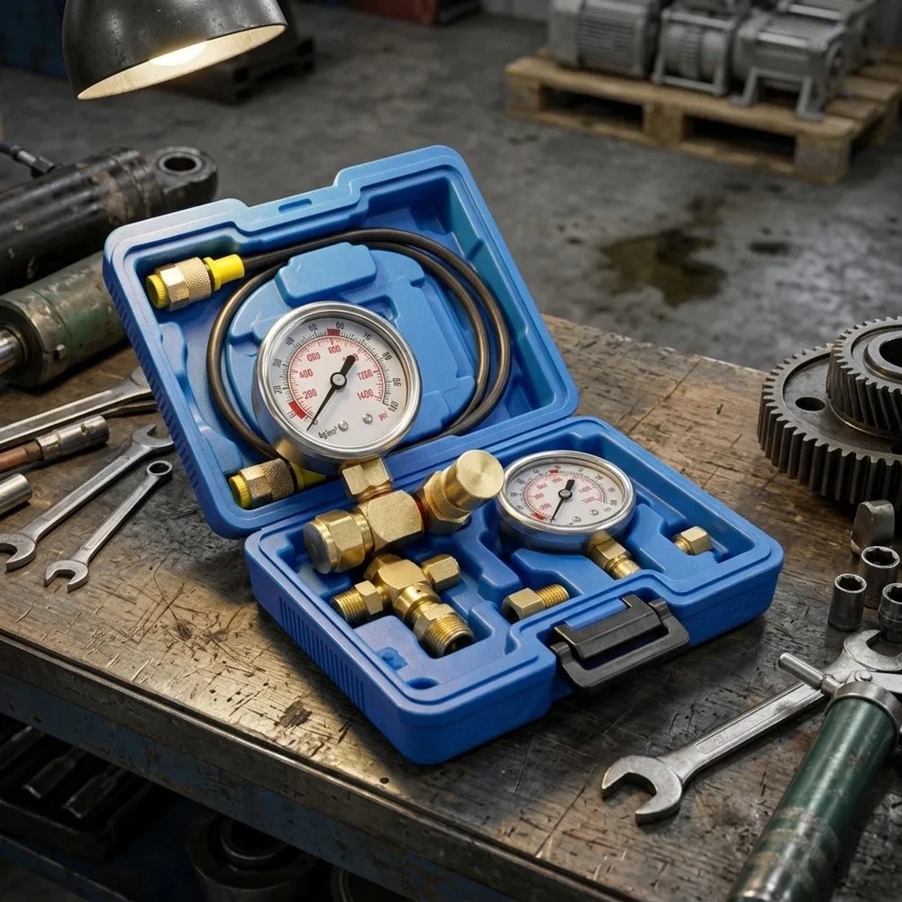 For Field Repairs Silver Nitrogen Charging Kit Hydraulic Hammer Pressure Test Pressure Gauge Gas Refill System