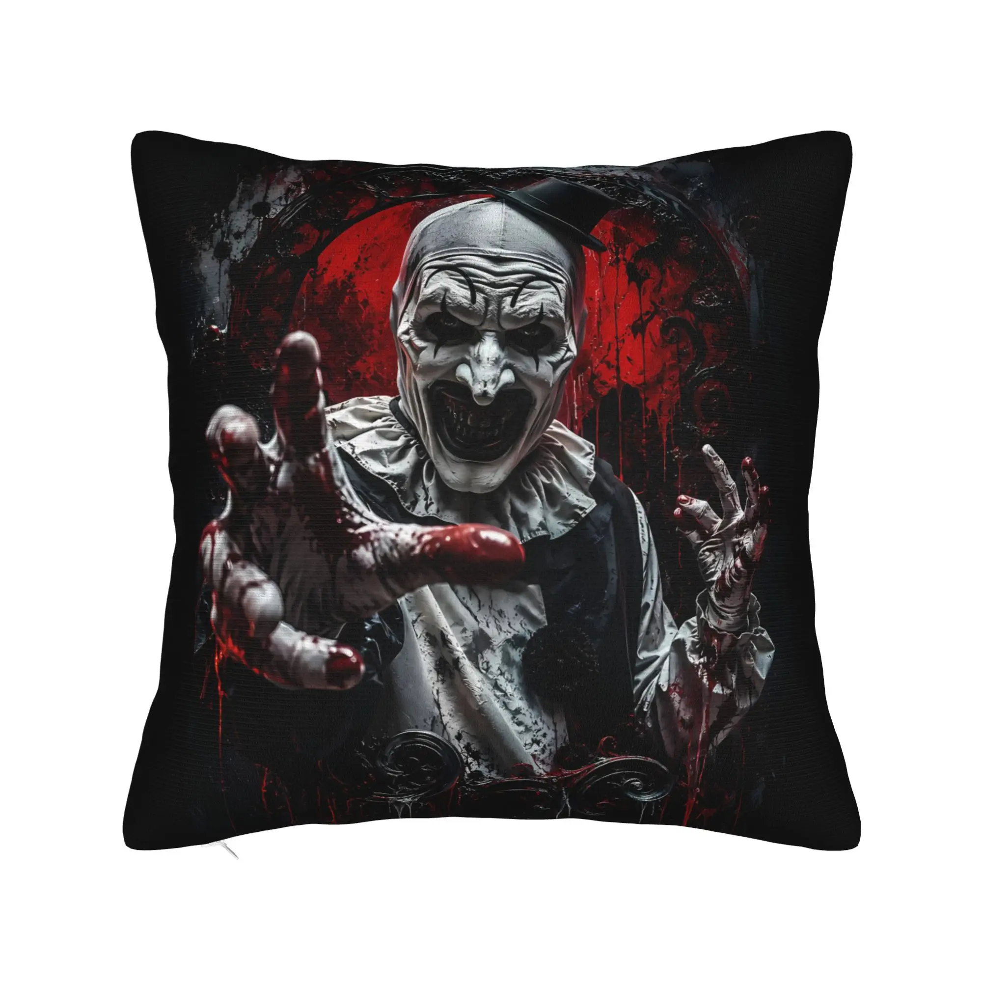 Terrifier Movie Pillow Case  Square Pillow Cover Fashion Pillowcases For Sofa Car Home Decor