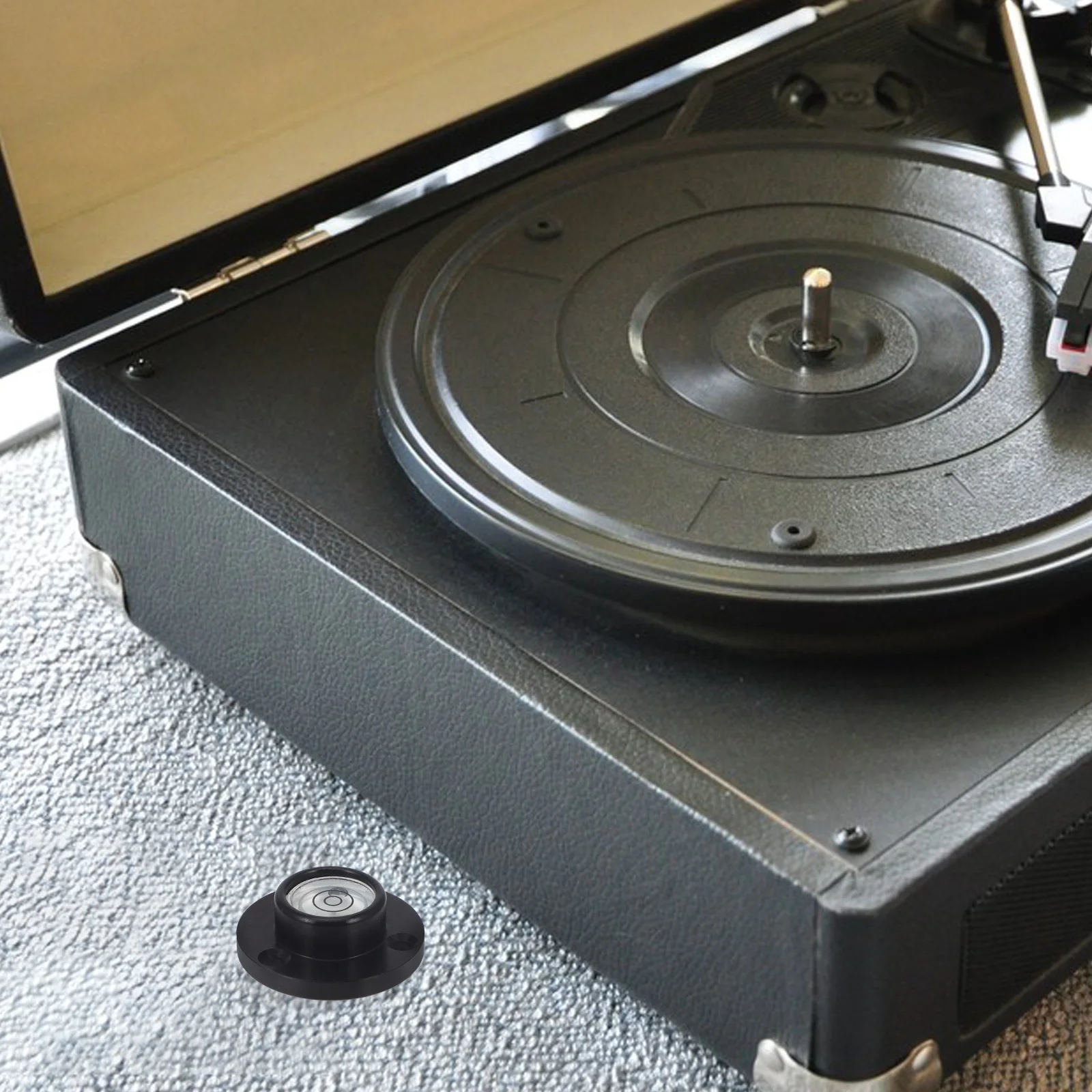 

Small Bubble Level Aluminum Portable Pocket Size Multi-Use Spirit Level For Golfing Rv Picture Hanging Diy Circular