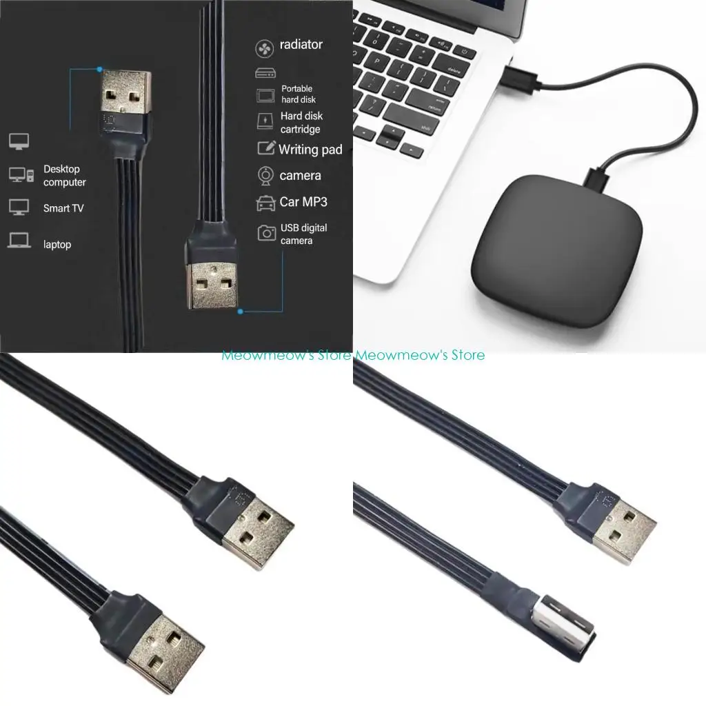 W91A USB 2.0 to USB 2.0 Cable Fast Charging Cable 480Mbps Transfer Speed