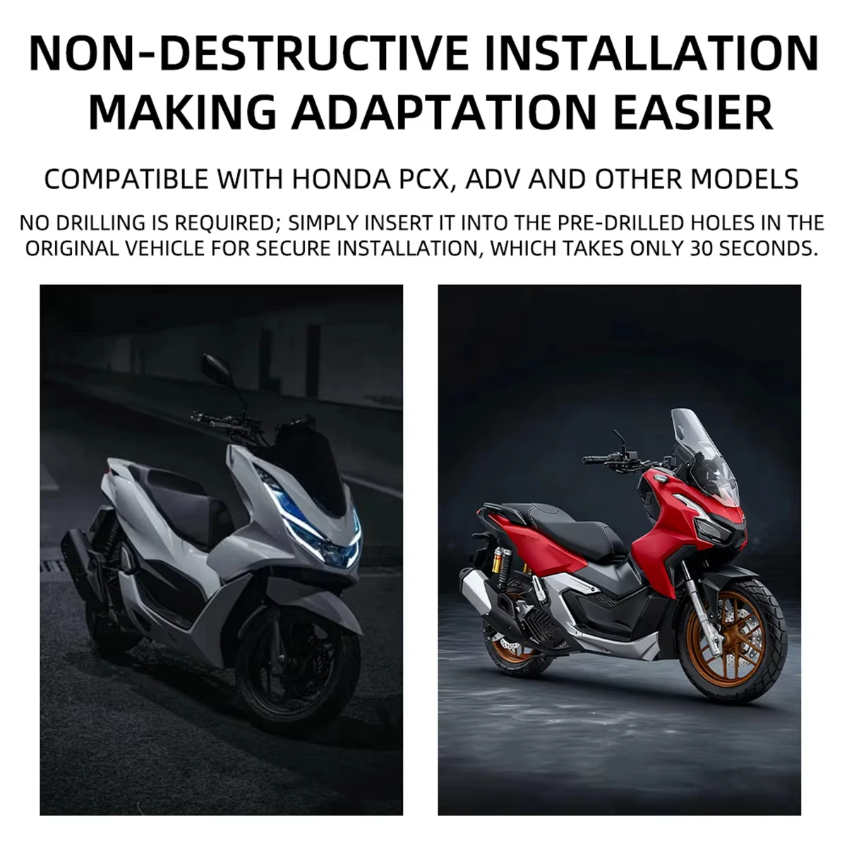 2 adet paslanmaz çelik yakıt deposu kapağı yardımcı yaylı pim Honda PCX 125 150 160 ADV 150 motosiklet tek tıklamayla geri tepme ejektörü