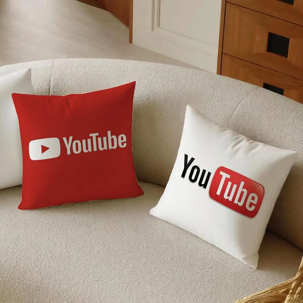 YouTube Cushion Cover comfort Daily Washable Linen Soft  for Sofa Bed Home Room Decor