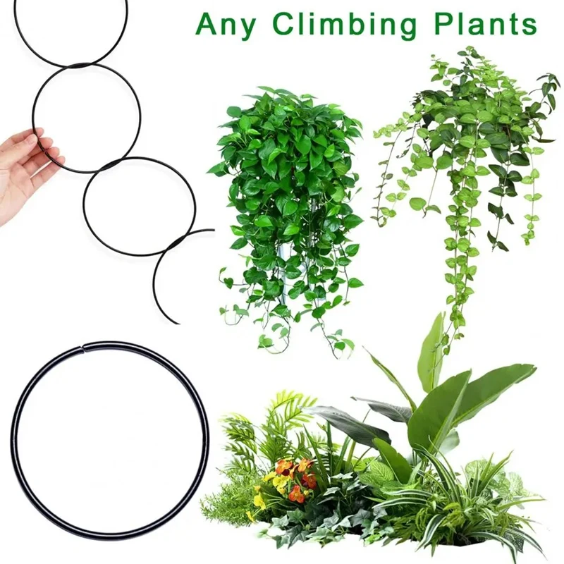 

ABRE-18Pcs Metal Plant Trellis Garden Balcony Chain Trellis Indoor Outdoor Plant Vine Support Monstera Vine Ivy Climbing