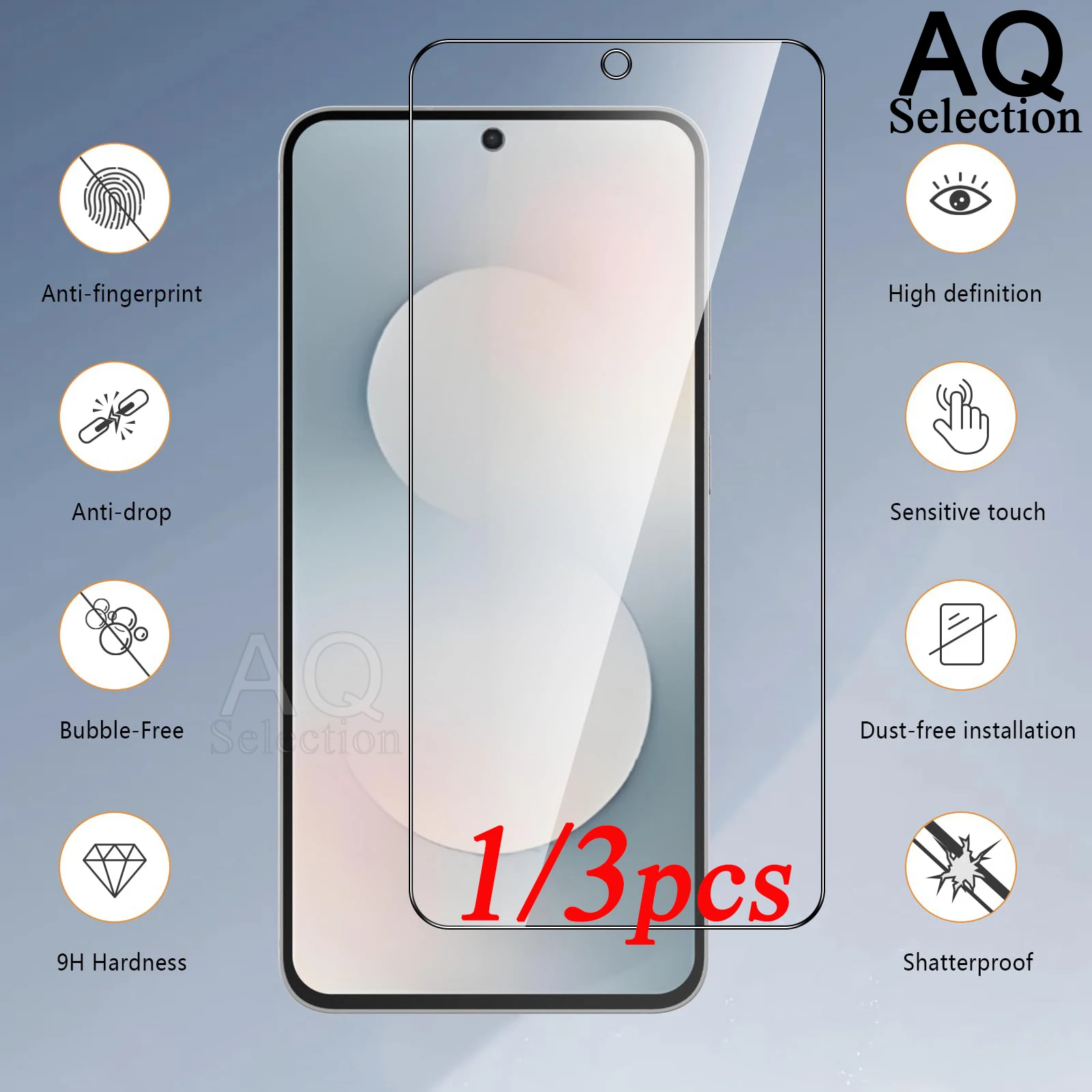 For Samsung Galax S25FE Tempered Glass Screen Protector Crystal 9H Hardness Protective HD Clear Scratch Resistant