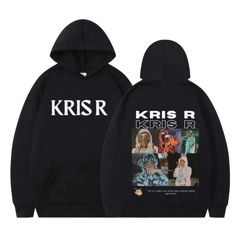 

Худи с принтом Rapper Kris R Album Tour 2026, модная одежда для мужчин и женщин, свободный повседневный пуловер в стиле хип-хоп, высококачественные свитшоты