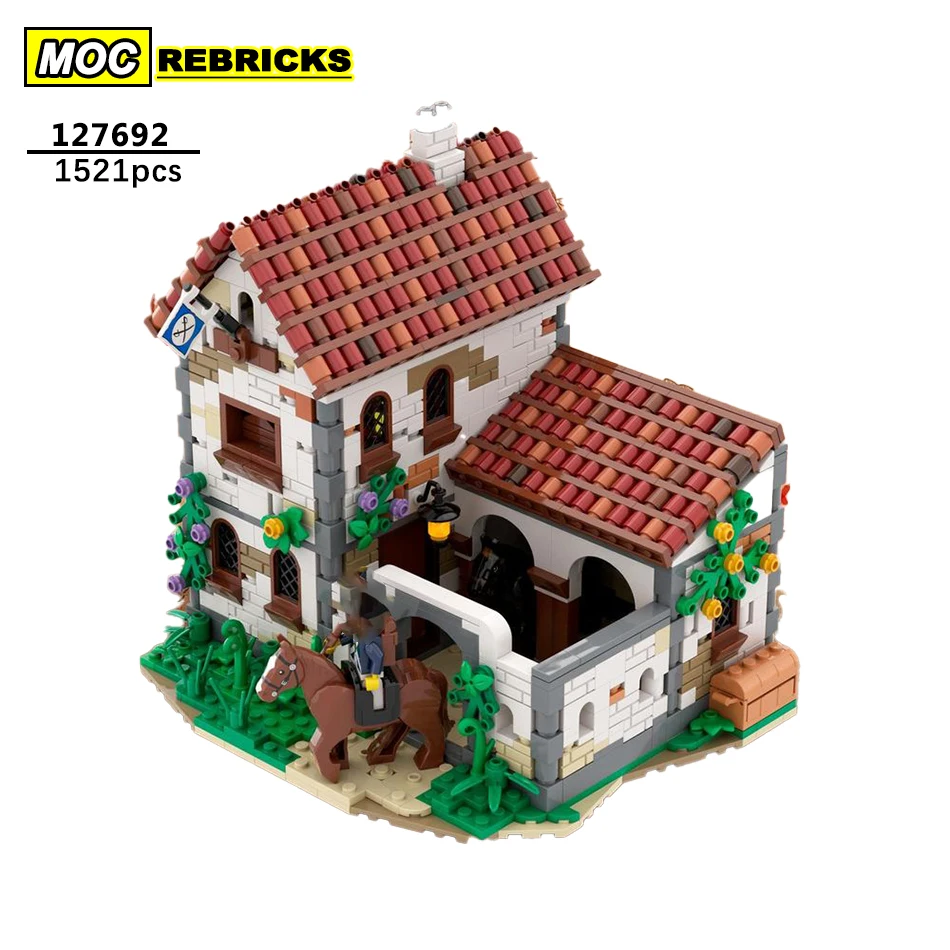 

Street View Architecture Series Medieval Castle MOC-127692 Building Block DIY Model Collection Experts Education Brick Toys Gift