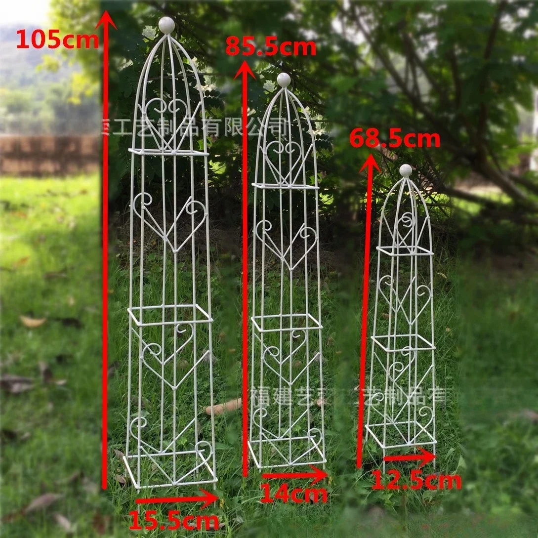 European vertical gardening flower stand wrought iron flower pot stand clematis three-dimensional climbing vine cone