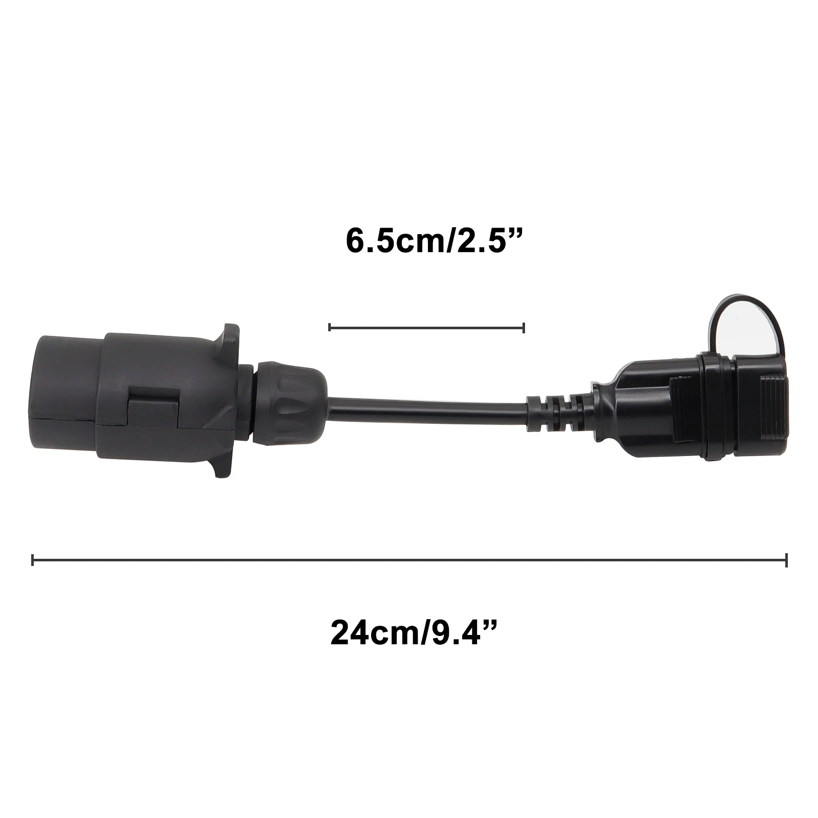 Convertisseur de lumière de remorque ue à US, adaptateur rond à 7 broches, prise plate de remorque européenne à 4 broches, prise de fil d\'attelage