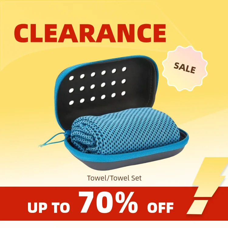 Clearance_Toalla refrescante de secado rápido, toalla fría suave y transpirable con absorción de sudor fría con caja de almacenamiento, deportes, correr, Yoga, gimnasio