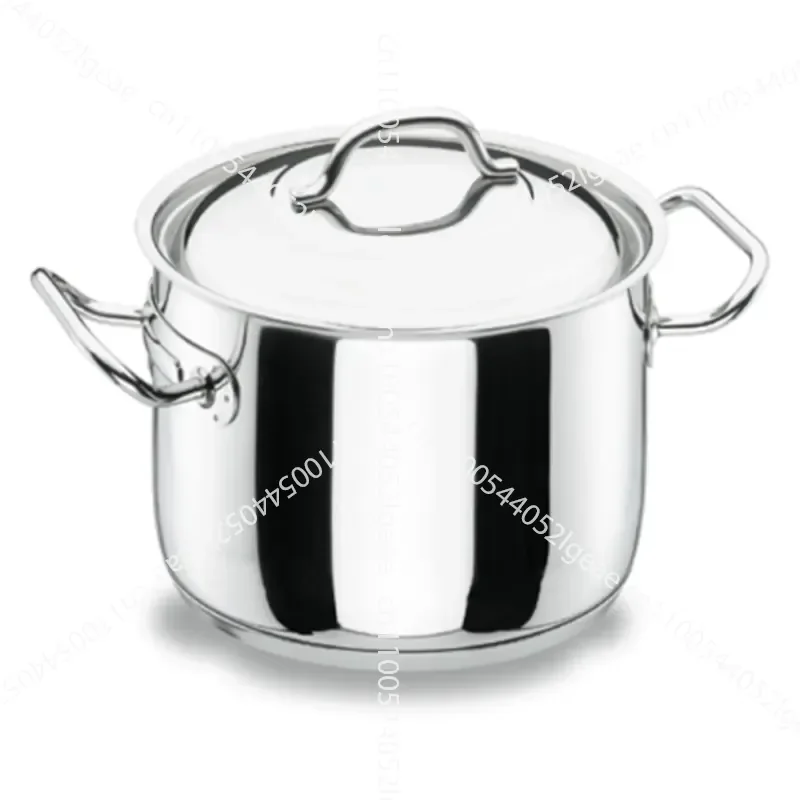 Stainless Steel Cooking Pot with Lid, Suitable for Stove Use