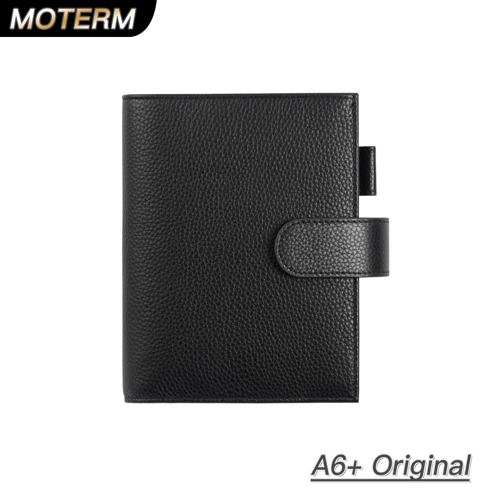 

Moterm Original Series A6 Plus Cover for A6 Stalogy Notebook Genuine Pebbled Grain Cowhide Planner Organizer Agenda Journal