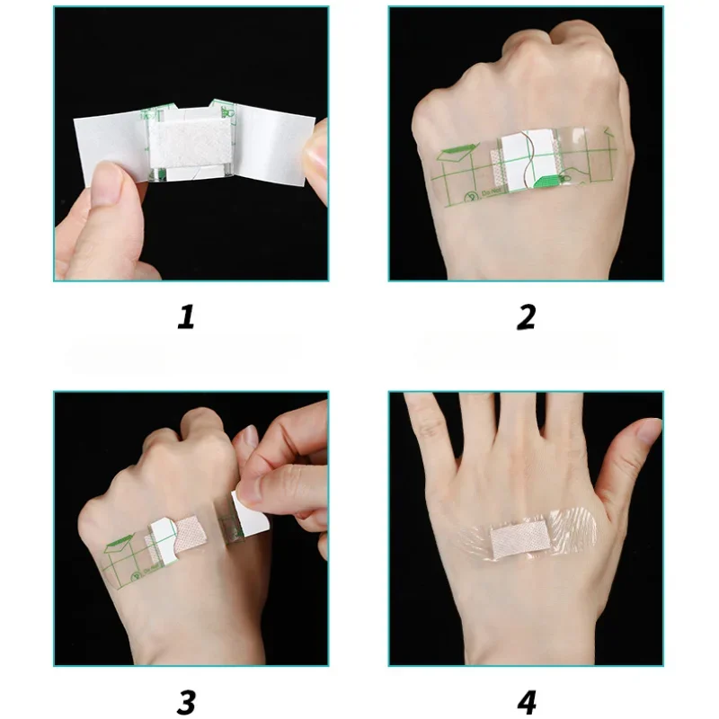 120pcs/set Waterproof Band Aid Transparent Plasters Wound Dressing Patch Woundplast for First Aid Strips Adhesive Bandages