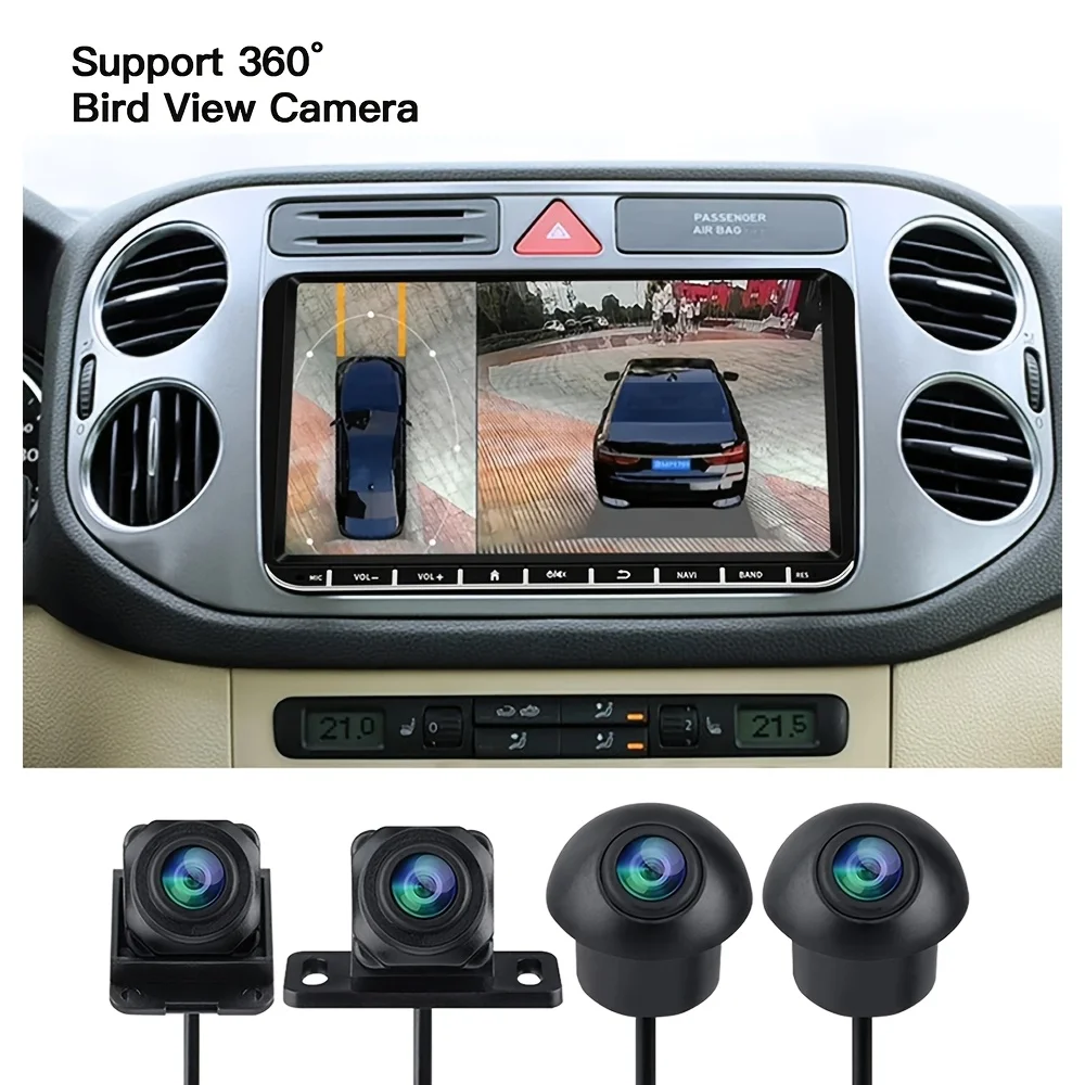Car Reverse Camera 360 Degree Panoramic Night Vision Full-Color Front+Rear+Left+Right Surround View