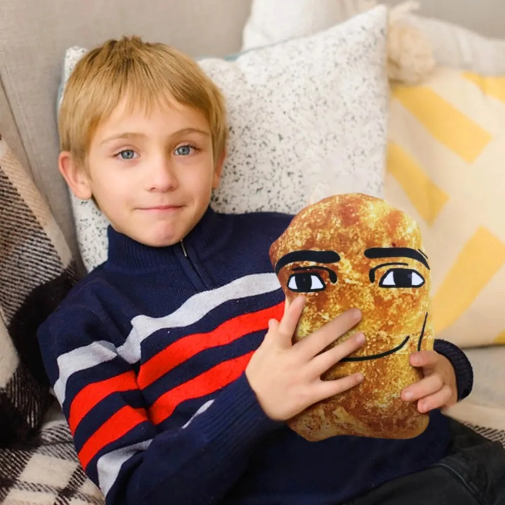 치킨 너겟 밈 인형 장난감 재미있는 큰 치킨 블록 플러시 베개 귀여운 치킨 너겟 봉제 인형 어린이 및 성인용