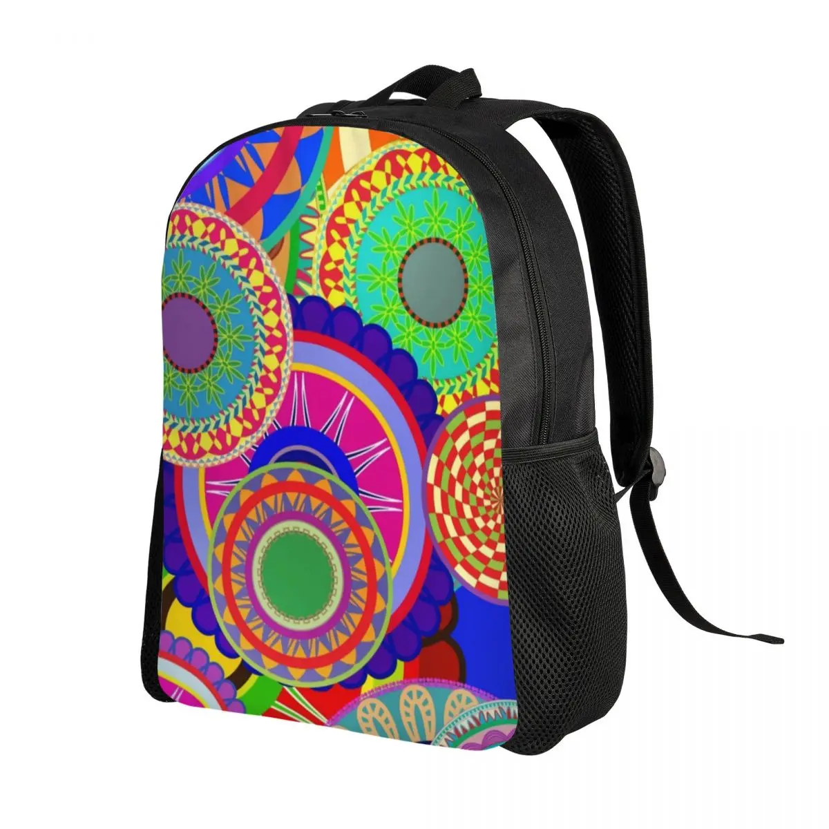 Mandala Flower Deanfun Colorful Backpack for Men Women Waterproof College School Bag Print Bookbag