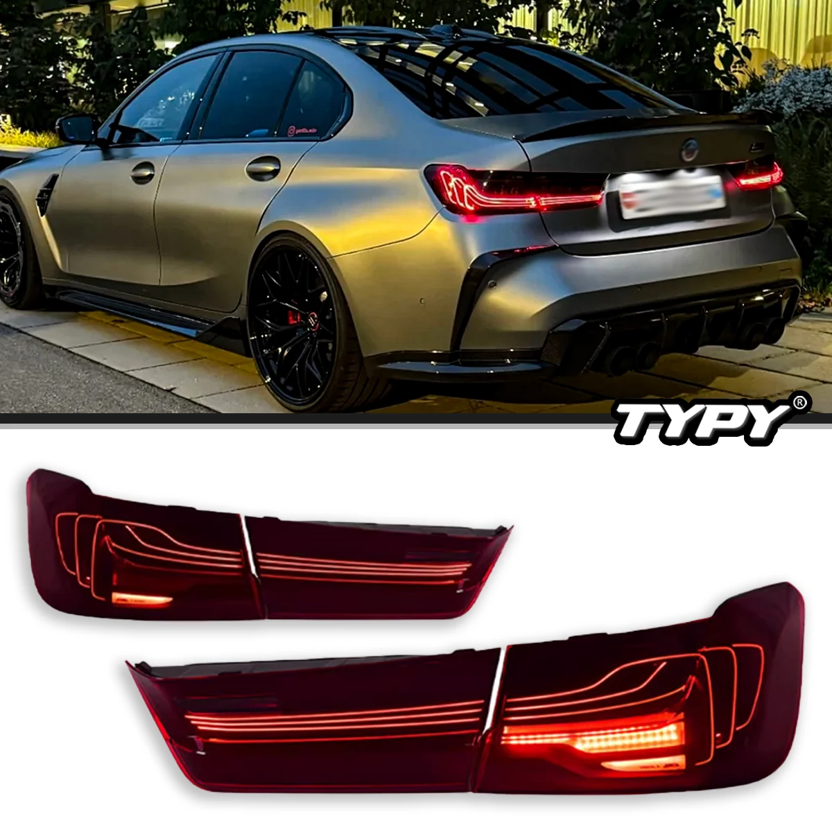 

TYPY Car LED Rear Lamp For BMW 3 Series G20 2020-2023 LED Projector Tail Lamp New DRL Dynamic Turn Signal Auto Accessories