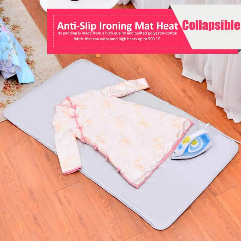 Ironing Pad Portable Silver Coated Cloth Ironing Mat Reusable Heat Resistant Ironing Board For Home Table Top Accessories