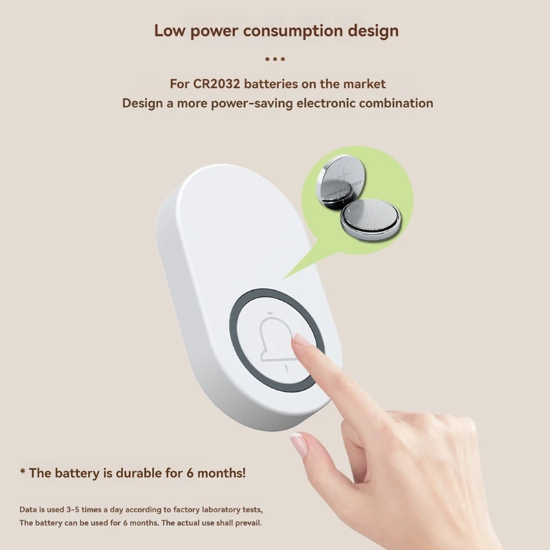 Campainha sem fio IP44 para ambientes externos, 38 toques, melodias, alcance de 200M, campainha para porta de casa de boas-vindas, plugue americano