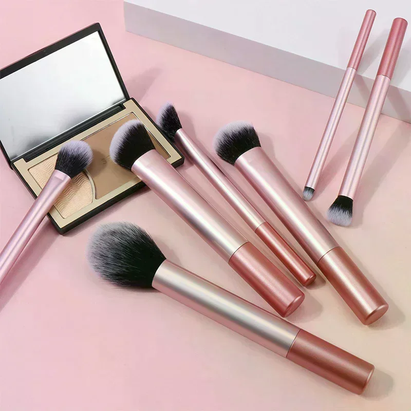 6/7/8/12개 프로 메이크업 브러쉬 세트 아이섀도우 블러셔 루즈 파우더 컨실러 뷰티 브러쉬 여행용 소프트 프리미엄 합성모