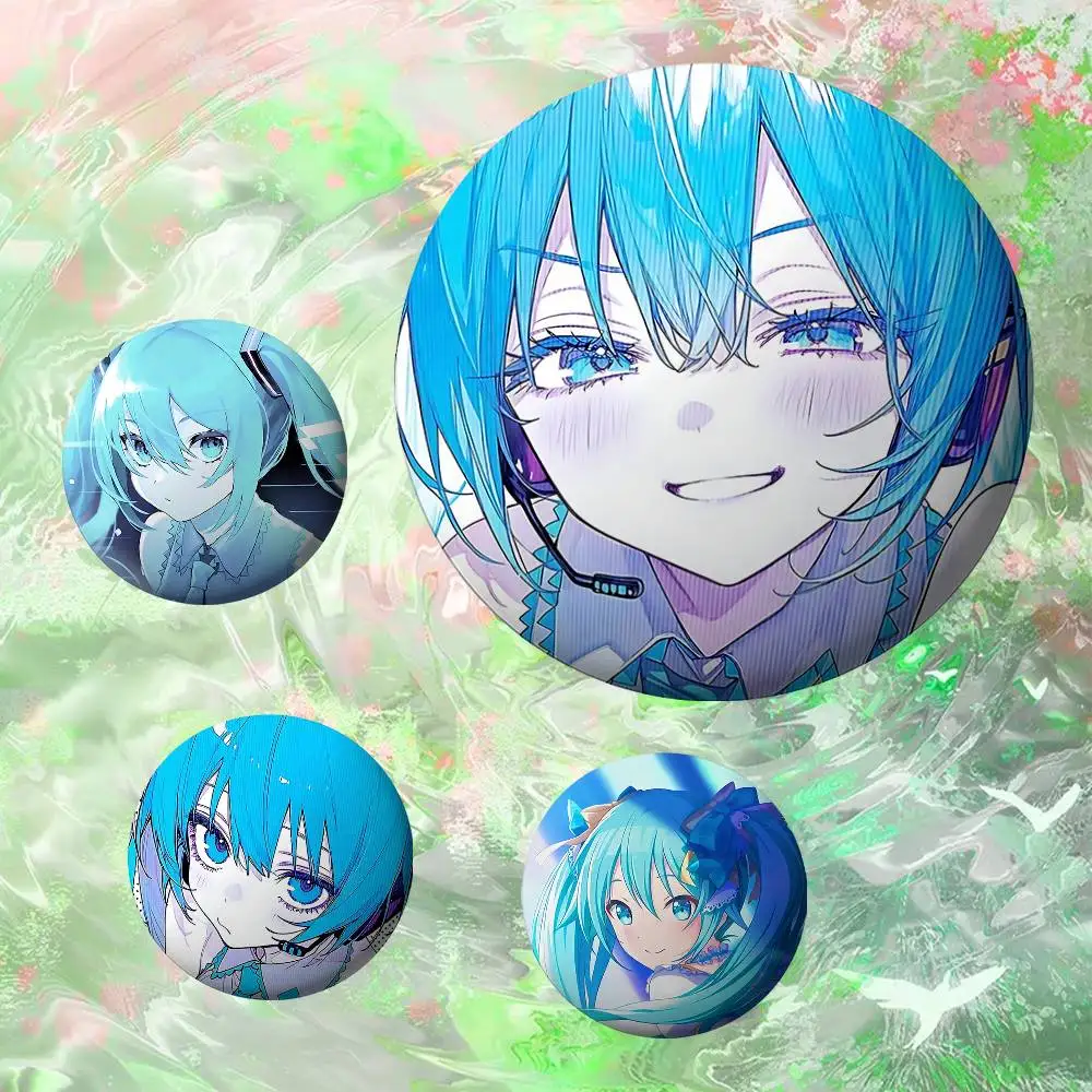 

J-HatsuneS Miku Badges Fans' Cartoon Lapel Pins Brooch Emblem Trinkets Gifts Folks Backpack Decor Jewelry Pieces