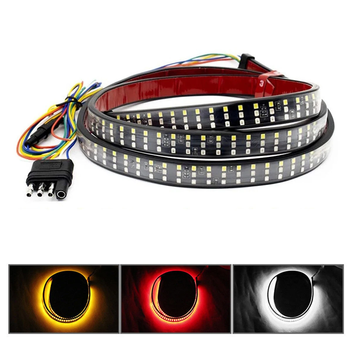 1.2/1.5m Truck Tailgate LED Light Strip, Pickup Truck/Trailer/SUV Full-Function Reverse Turn Signal Taillight Waterproof Design