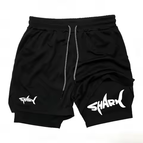 Men's Running Shorts Fitness Gym 2-in-1 Sports Quick Drying Y2k Quick Dry Workout Jogging Fashion Versatile Double Deck Shorts