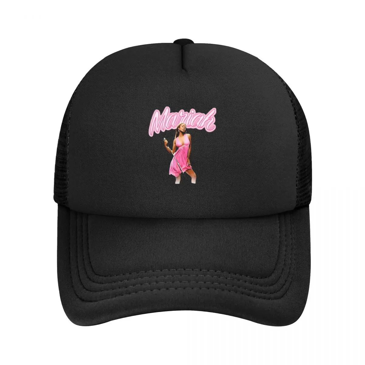 Pink Mariah Carey Mesh Baseball Cap Men Women Casual Trucker Hat Hats Breathable Snapback Caps Fishing Hat Summer Trucker Caps