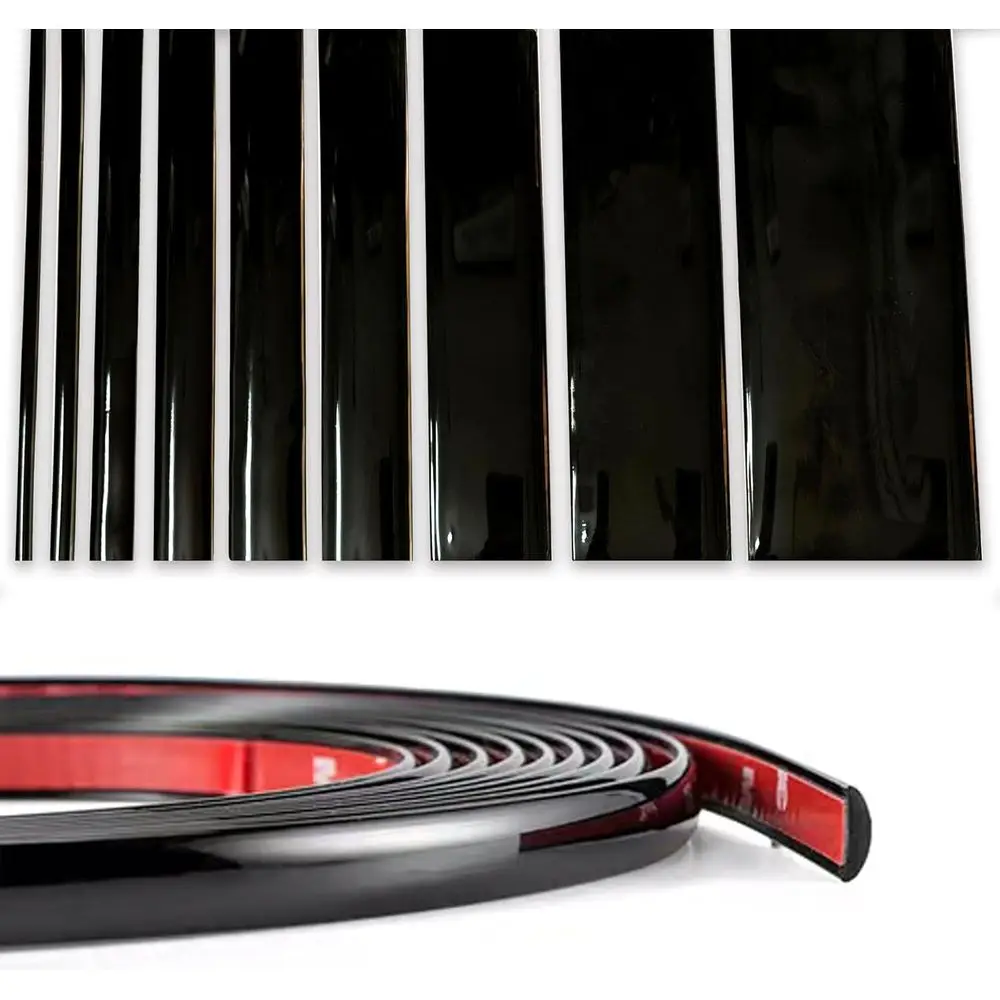 

1/4 Inch Thick Black Auto Molding Trim for Bumper, Window, Door, and Body Side Decorative Protection