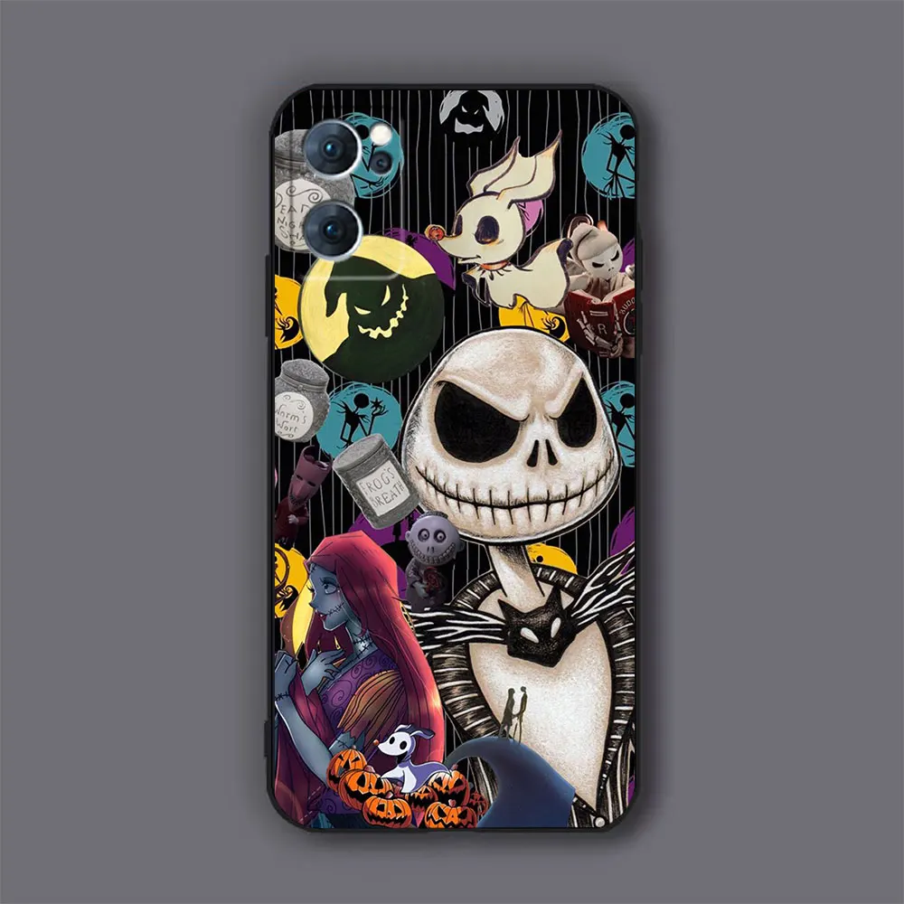 Disney The Nightmare Before Christmas Phone Case For OPPO Reno 10 8 8T 7 7Z 6 5 5F 4 Find X5 X3 X2 Pro Plus Lite 5G Cover Cqoues