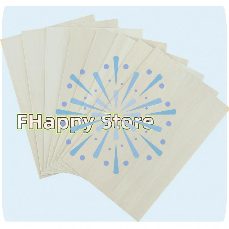 

10Pcs Wood Chips Basswood Boards - 2mm Thin Unfinished Wooden Sheets For Craft & Model Making Decorative 15x10cm