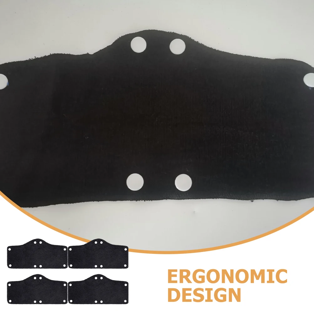 

4pcs Hard Sweatband Breathable Sweat-Absorption Black Cotton Polyester Liner for Construction Work Skidproof Summer Use