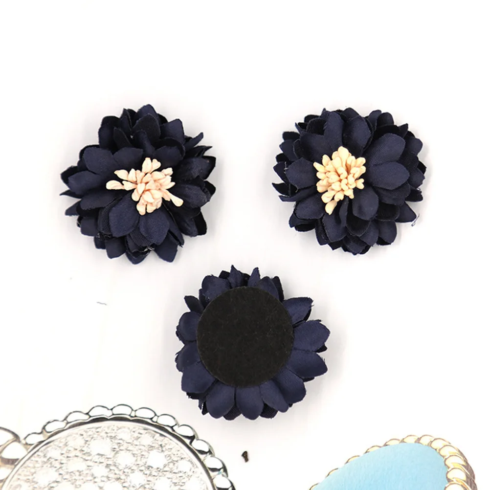 20 قطعة مقلد أقحوان زين النسيج زهرة الزينة للملابس أكياس الأحذية القبعات Crafts بها بنفسك الحرف ديكور البحرية #5