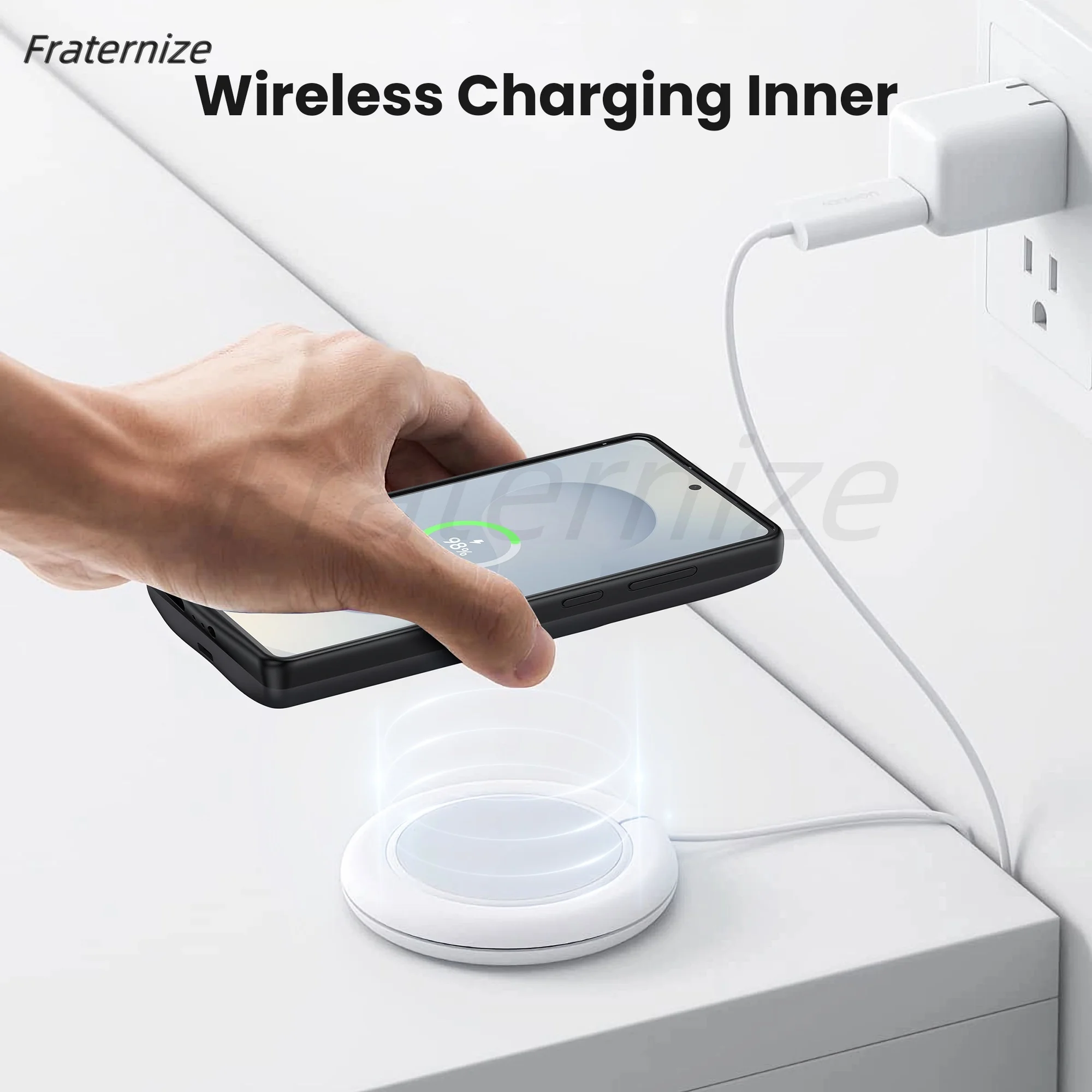 Wireless Charging Battery Case for Samsung Galaxy S24 Ultra/S24 Plus/S24 Portable Charging Cover for Magsafe Battery Pack 10000