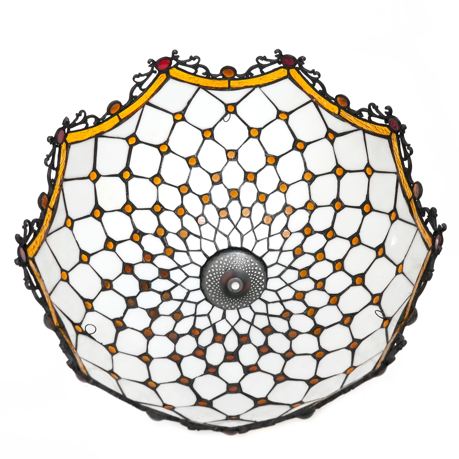 Large Lamp shade, Only 16 Inch Victorian style Stained Glass Lampshades for Table Floor Lampshade Replacement, Decor home office