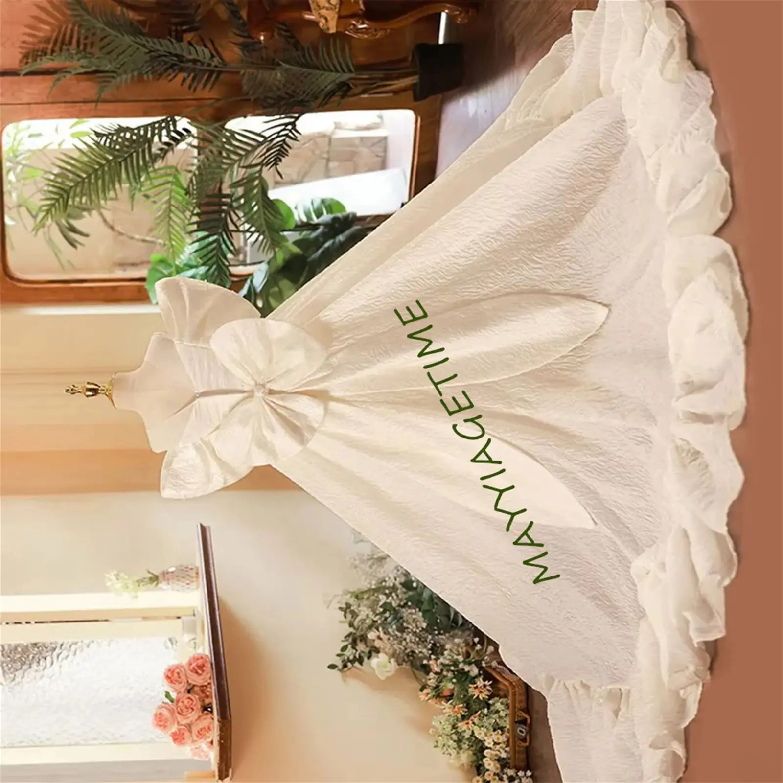 

CustomizedLuxury White Dubai Girl Dress Pearls Arabric Princess Kids Wedding Birthday Party Long Ball Communion Gown