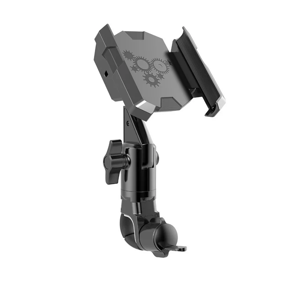 360 Degree Rotation Bicycle Phone Mount Multi-Angle Adjustment Secure Clamp Design Handlebar Cell Phone Clamp Handlebar Mounting
