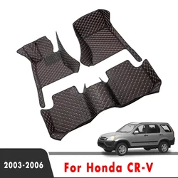 Car Floor Mats For Honda CR-V CRV 2006 2005 2004 Auto Interior Accessories Carpets Custom Waterproof Leather Rugs Protect Decor
