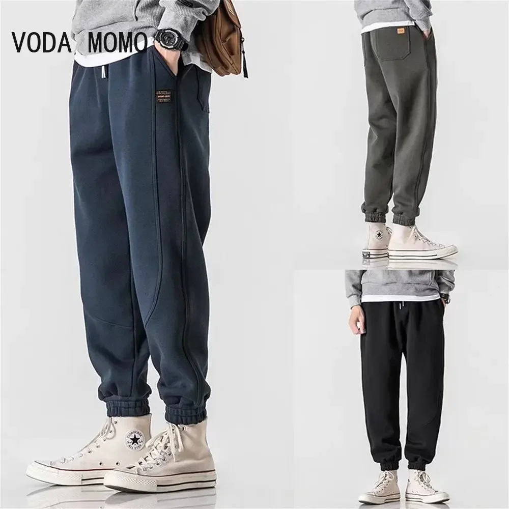 

Chinese Style Harem Pants Men Streetwear Casual Joggers Mens Pants Cotton Linen Sweatpants Ankle-length Men Trousers M-5XL