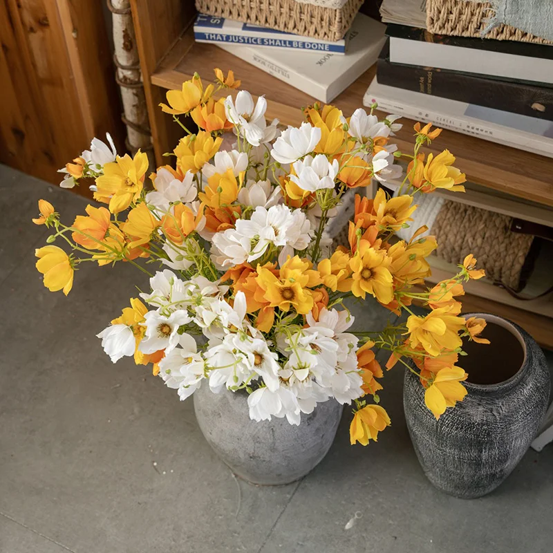 7 heads Gesang flower branch silk Artificial flowers home wedding decoration flores artificiales cheap flower fleur